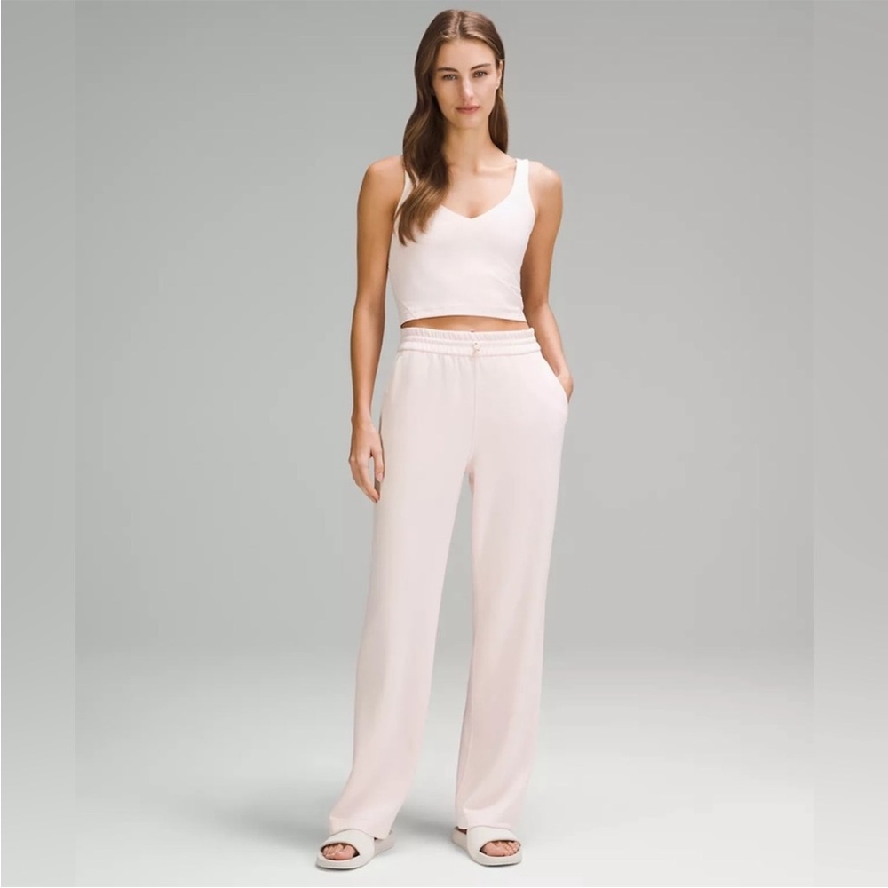 Lululemon Softstreme Pink Strawberry Milkshake Lounge Pants Joggers Size 4